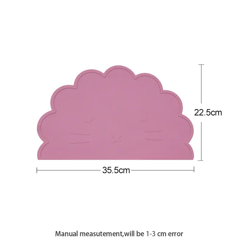 お食事マット ＊メーカー直送＊ ベビー用シリコンプレースマット 猫キャットデザイン 子供用食器マット ベビー食事用パッド ランチョンマット【mh0005826】
