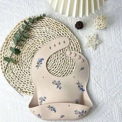 お食事エプロン orchid / One Size ベビー ビブ 防水  クマ シリコン エプロン スタイ お食事エプロン ポケットエプロン【mh0001778】