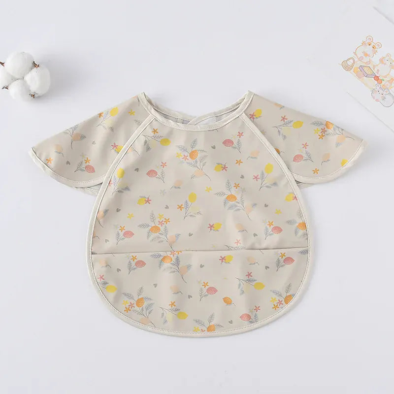 お食事エプロン Snow pear Fruit お食事エプロン ポケットスタイ 離乳食 半袖ビブ 防水エプロン【mh0005930】