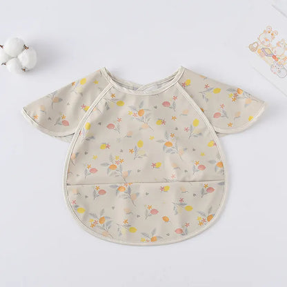 お食事エプロン Snow pear Fruit お食事エプロン ポケットスタイ 離乳食 半袖ビブ 防水エプロン【mh0005930】