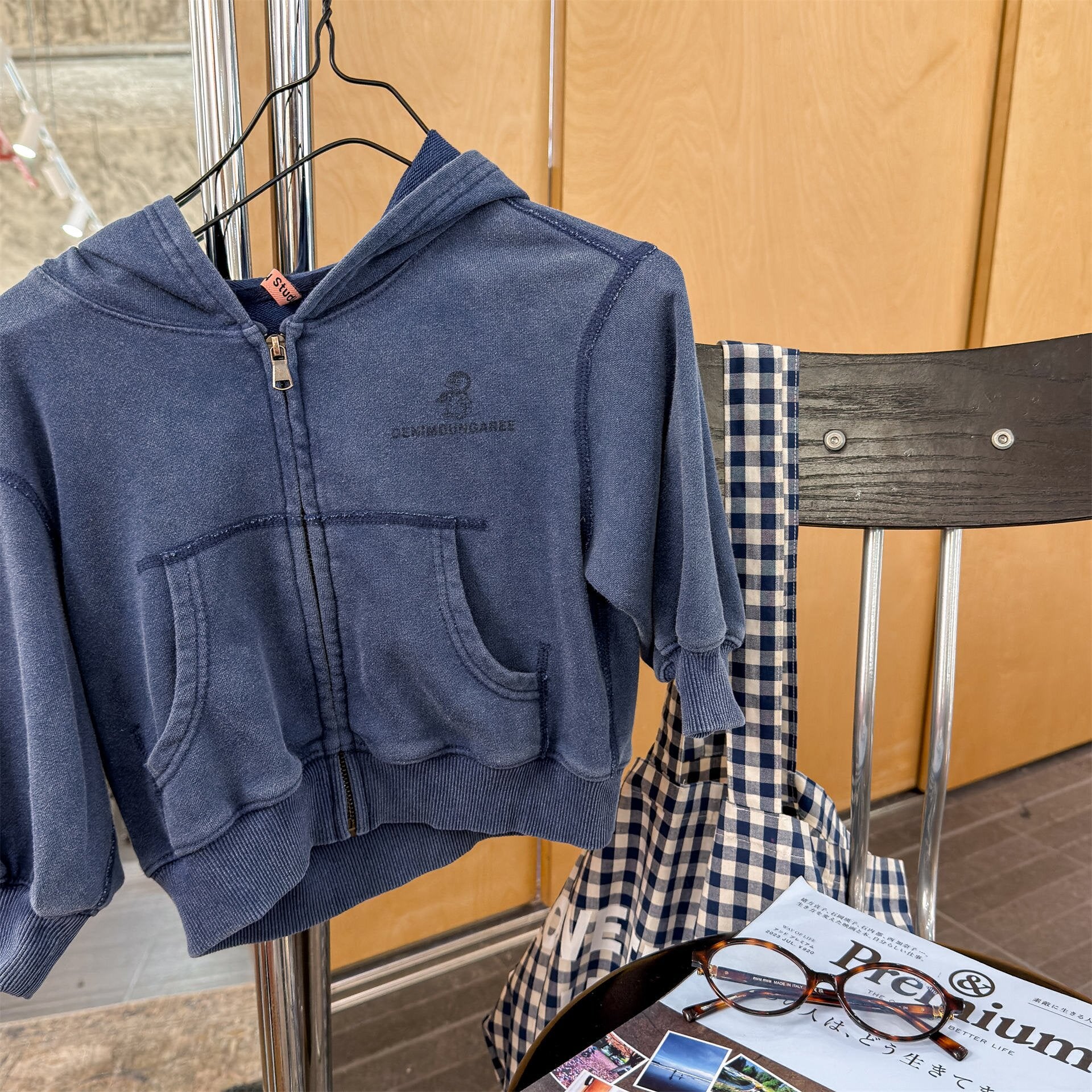 カーディガン・パーカー Blue / 80cm Zip-Up Sweatshirt Jacket ジップアップ スウェットジャケット【mh0012132】