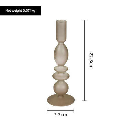 ライト・キャンドル bowling MTGray ガラス キャンドル ホルダー 装飾 燭台 誕生日 ロウソク デコレーション【mh0000925】