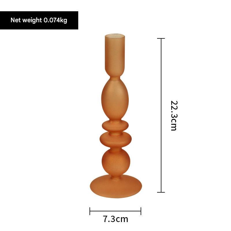 ライト・キャンドル bowling MTorange ガラス キャンドル ホルダー 装飾 燭台 誕生日 ロウソク デコレーション【mh0000925】