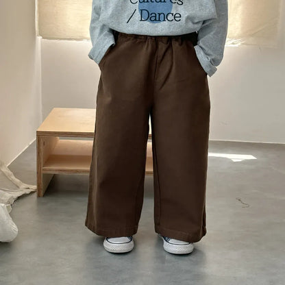 ロングパンツ・スウェットパンツ Coffee / 80cm リラックスワイドストレートパンツ【mh0011230】