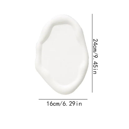 トレー・小物入れ D yun duo tuo yuan 変形石膏プレート パレット アクセサリー収納 テーブル小物置き 撮影小物【mh0004318】