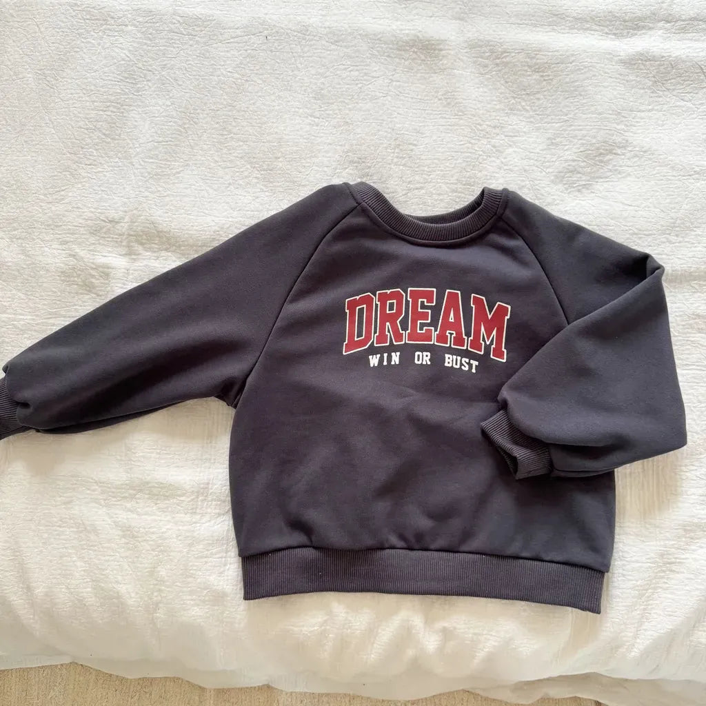 トレーナー・フーディ Dark Gray / 80cm 英字ロゴプリントスウェットシャツ【mh0011231】