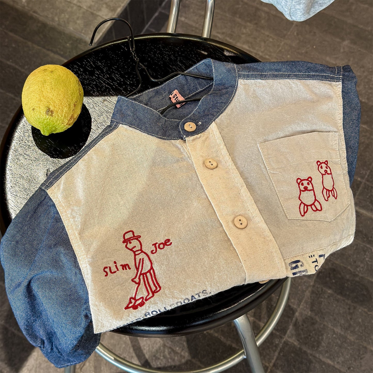 長袖シャツ・ブラウス Embroidered Children's Shirt 刺繍入り キッズシャツ【mh0012125】