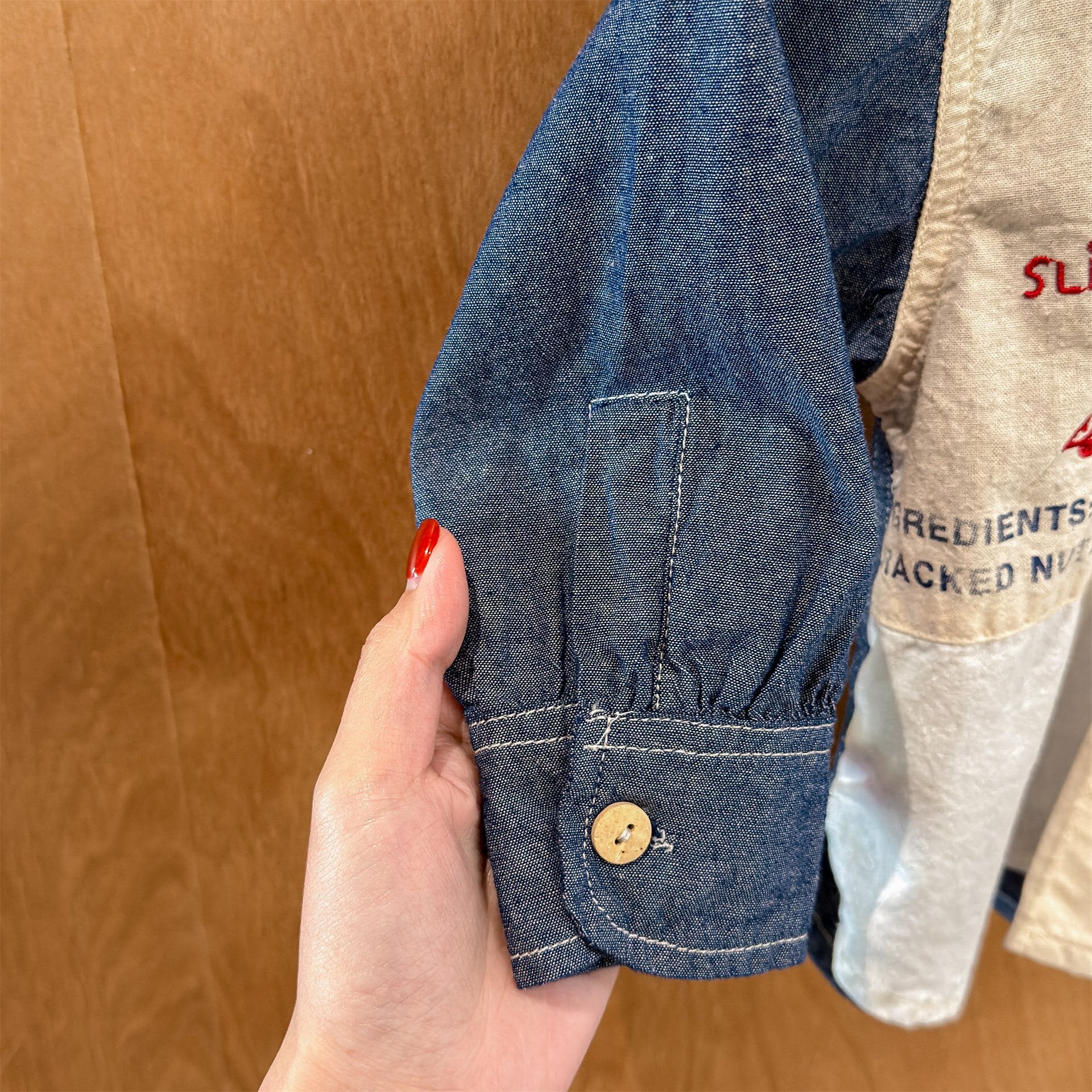 長袖シャツ・ブラウス Embroidered Children's Shirt 刺繍入り キッズシャツ【mh0012125】