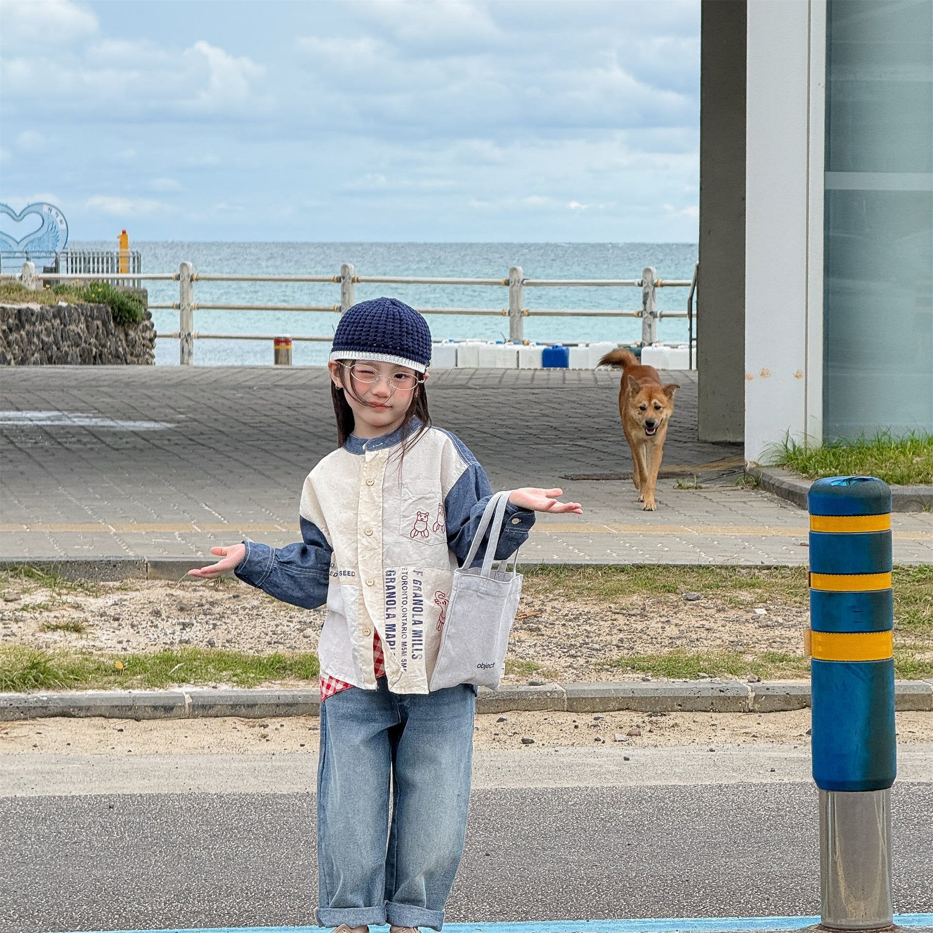 長袖シャツ・ブラウス Embroidered Children's Shirt 刺繍入り キッズシャツ【mh0012125】