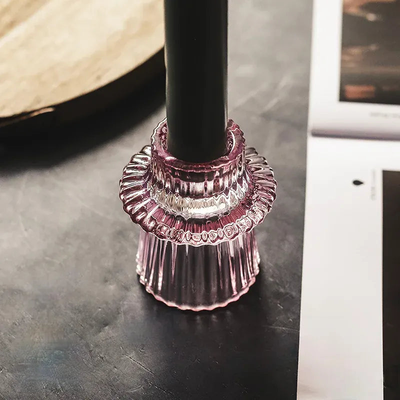 燭台 # キャンドルホルダー 北欧風ティーライトホルダー キャンドルスタンド ロマンチック ホームデコレーション クリスタルガラス【mh0005800】