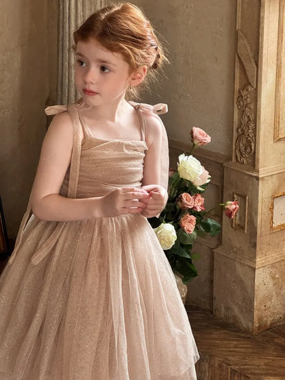 ノースリーブワンピース スパンコールチュールフリルケープ/ドレスワンピース【mh0011222】