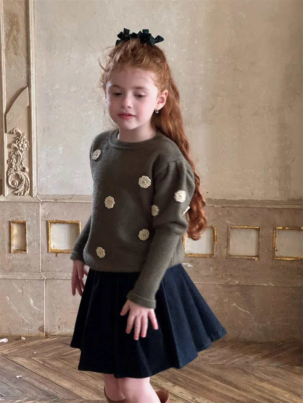 スカート デニムプレッピープリーツスカート【mh0011225】