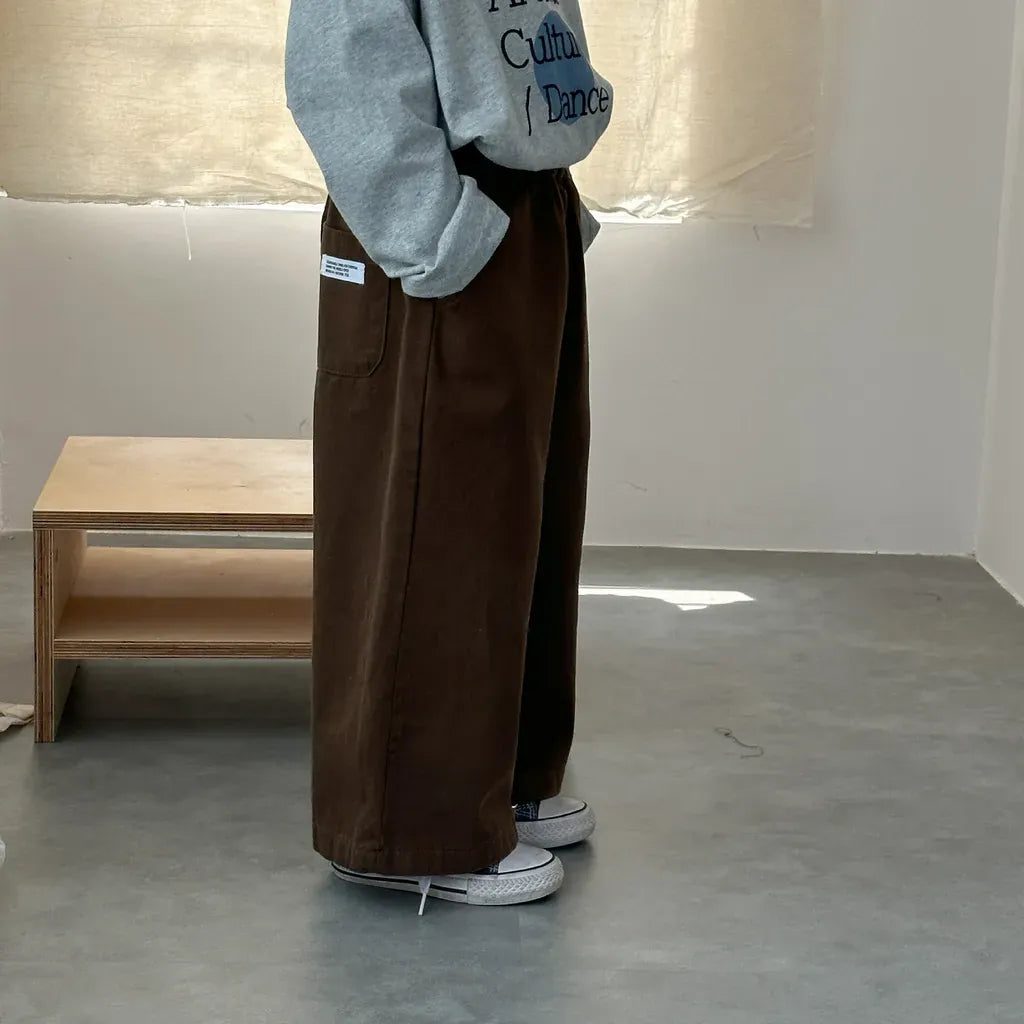 ロングパンツ・スウェットパンツ リラックスワイドストレートパンツ【mh0011230】