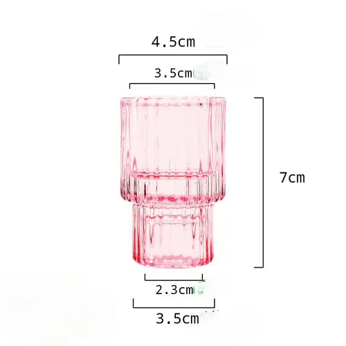 燭台 Pink 01 # キャンドルホルダー 北欧風ティーライトホルダー キャンドルスタンド ロマンチック ホームデコレーション クリスタルガラス【mh0005800】