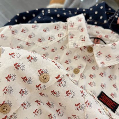 長袖シャツ・ブラウス Printed Children's Shirt プリント キッズシャツ【mh0012131】