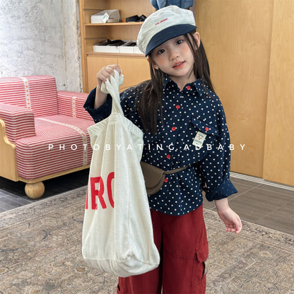 長袖シャツ・ブラウス Printed Children's Shirt プリント キッズシャツ【mh0012131】