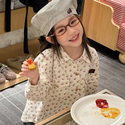 長袖シャツ・ブラウス Printed Children's Shirt プリント キッズシャツ【mh0012131】