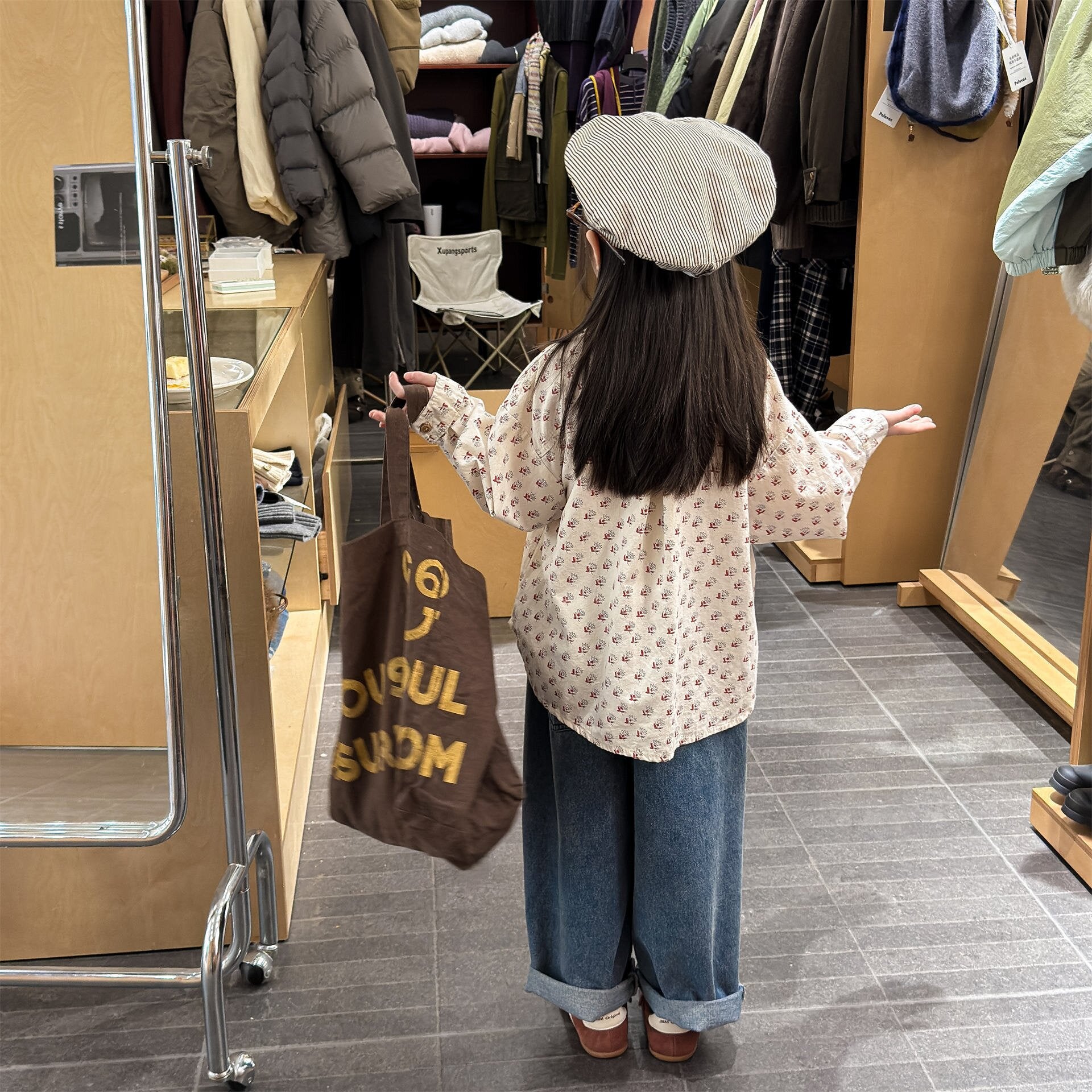 長袖シャツ・ブラウス Printed Children's Shirt プリント キッズシャツ【mh0012131】