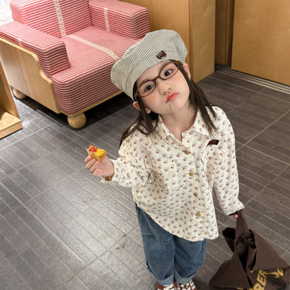 長袖シャツ・ブラウス Printed Children's Shirt プリント キッズシャツ【mh0012131】