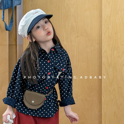 長袖シャツ・ブラウス Printed Children's Shirt プリント キッズシャツ【mh0012131】