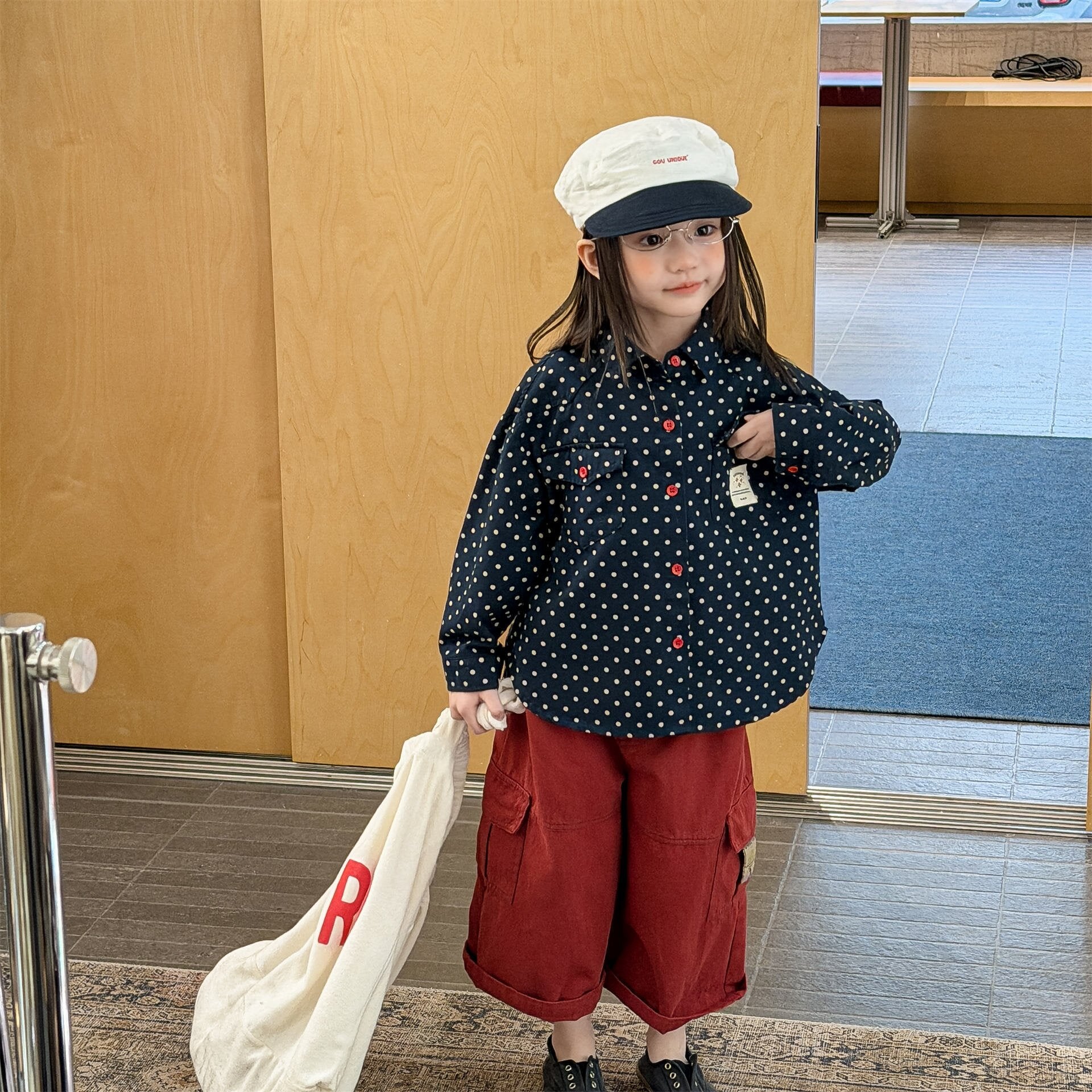 長袖シャツ・ブラウス Printed Children's Shirt プリント キッズシャツ【mh0012131】