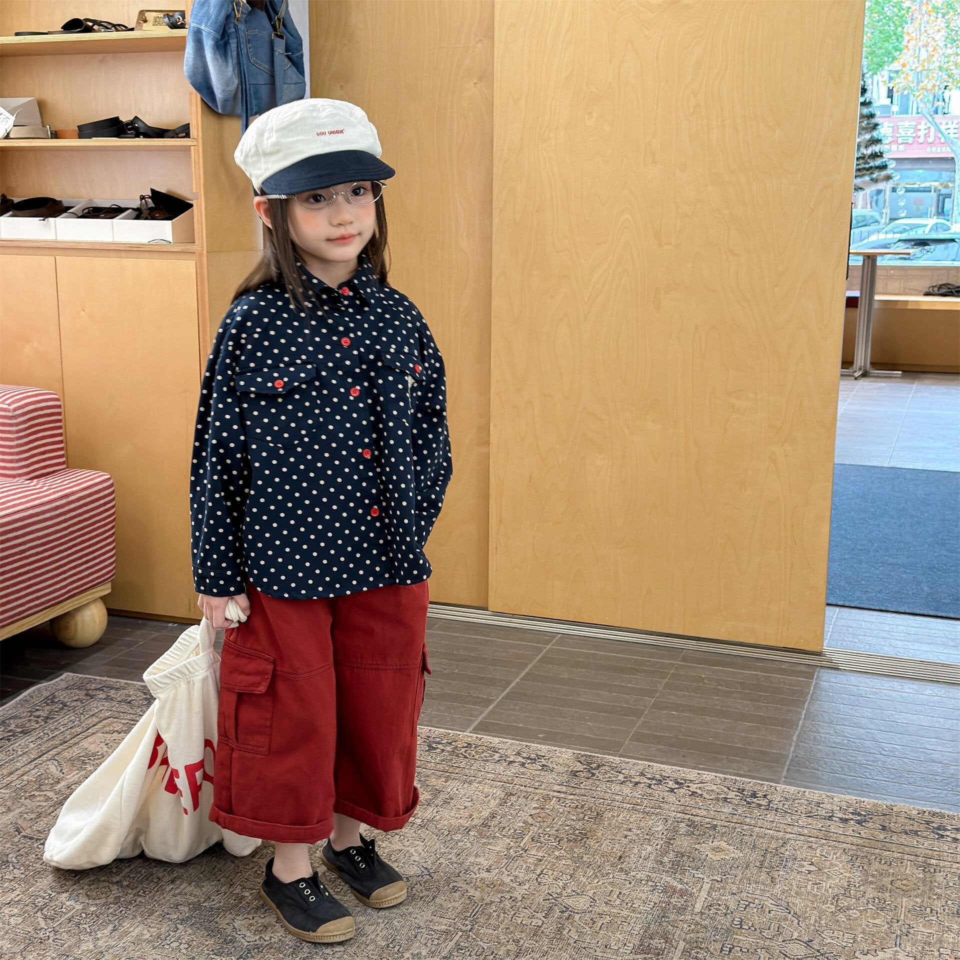 長袖シャツ・ブラウス Printed Children's Shirt プリント キッズシャツ【mh0012131】