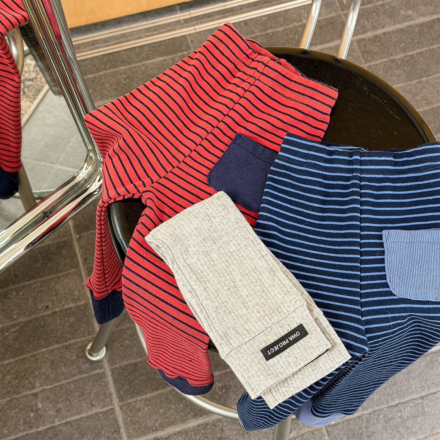 レギンスパンツ Striped Cotton Leggings ボーダー柄 レギンスパンツ【mh0012134】