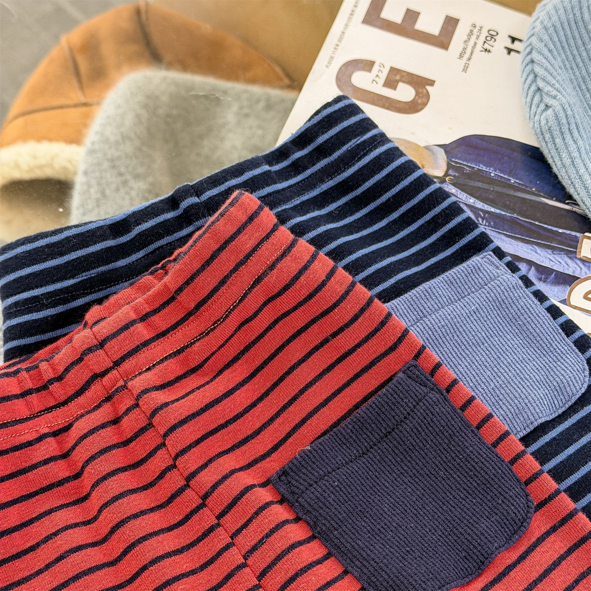 レギンスパンツ Striped Cotton Leggings ボーダー柄 レギンスパンツ【mh0012134】