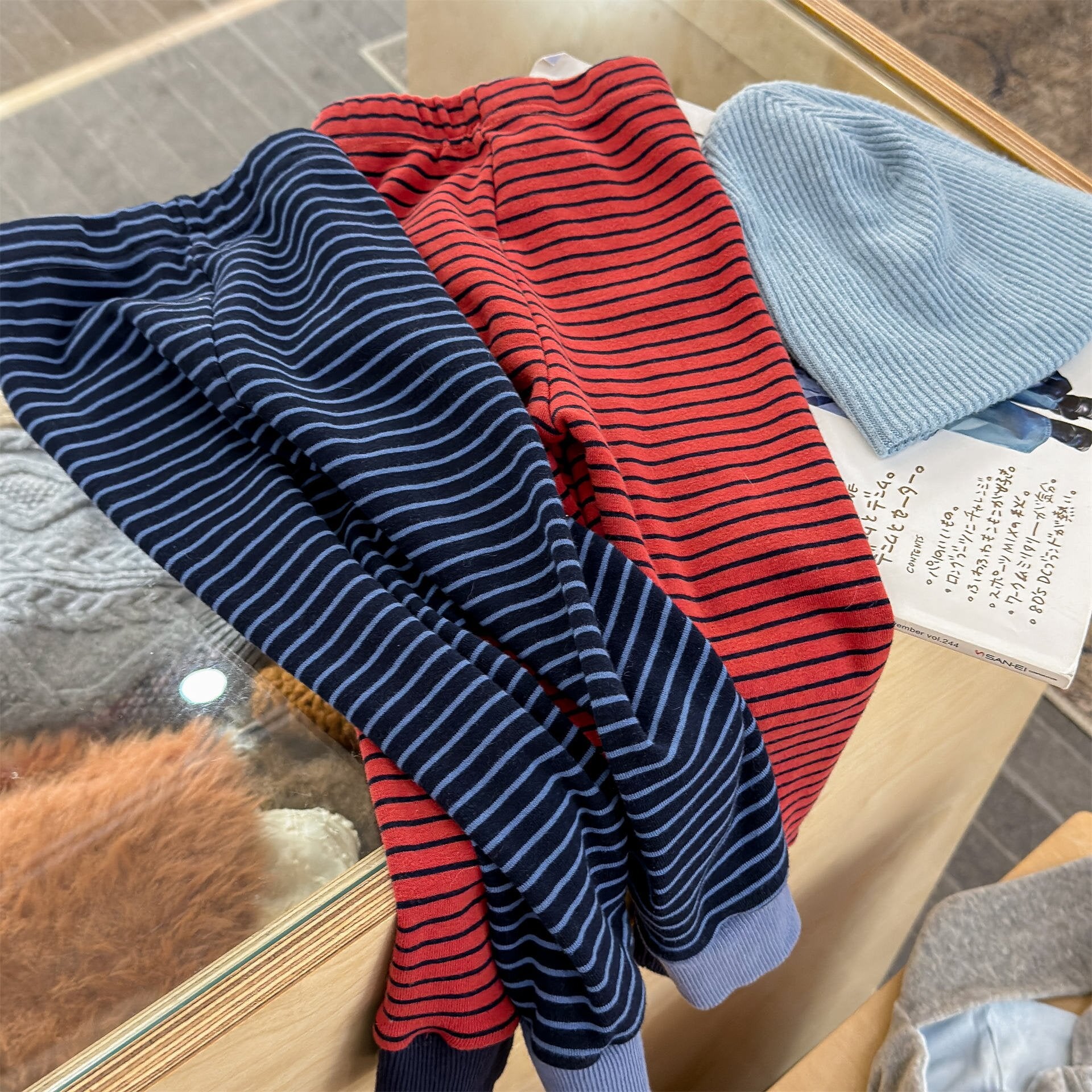 レギンスパンツ Striped Cotton Leggings ボーダー柄 レギンスパンツ【mh0012134】