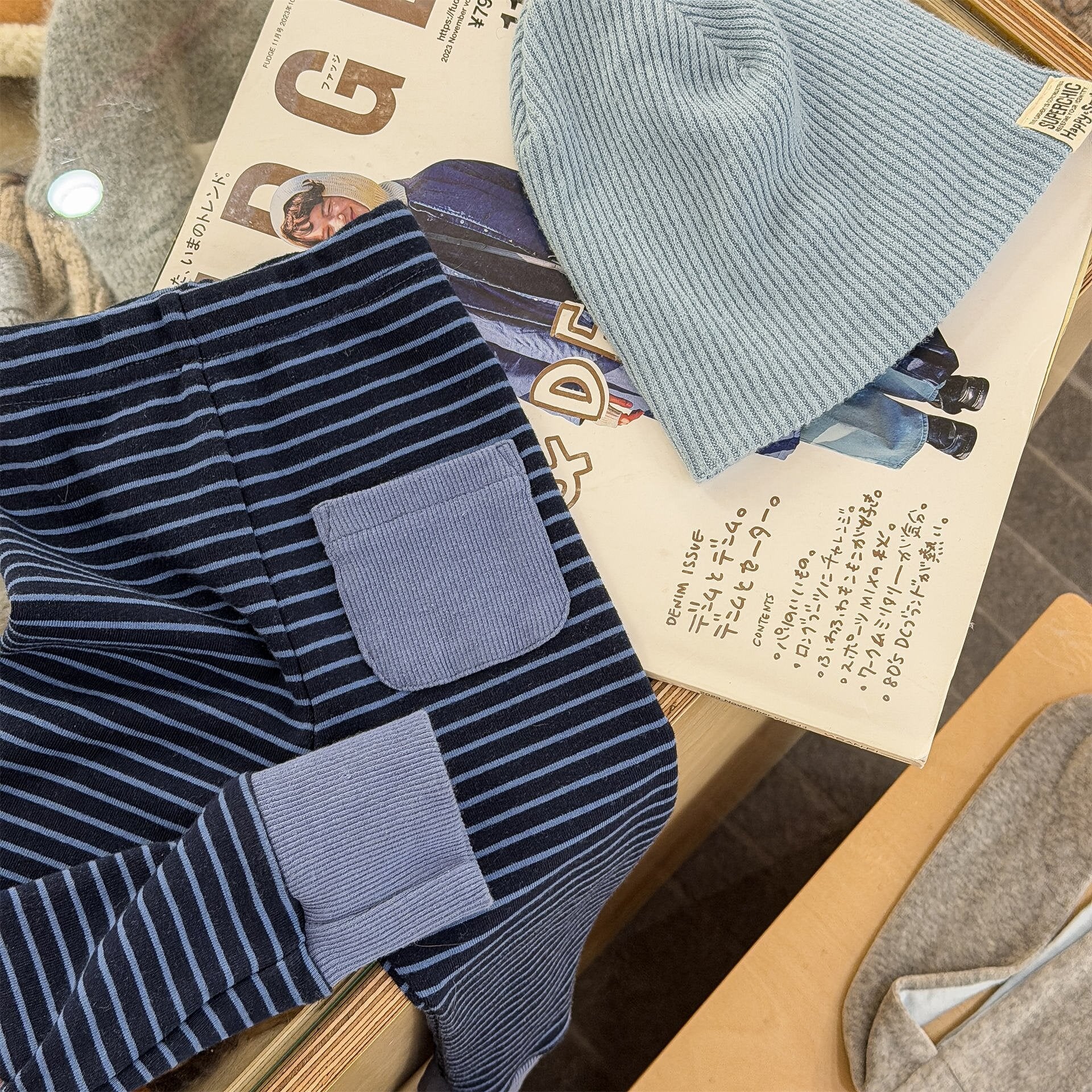 レギンスパンツ Striped Cotton Leggings ボーダー柄 レギンスパンツ【mh0012134】