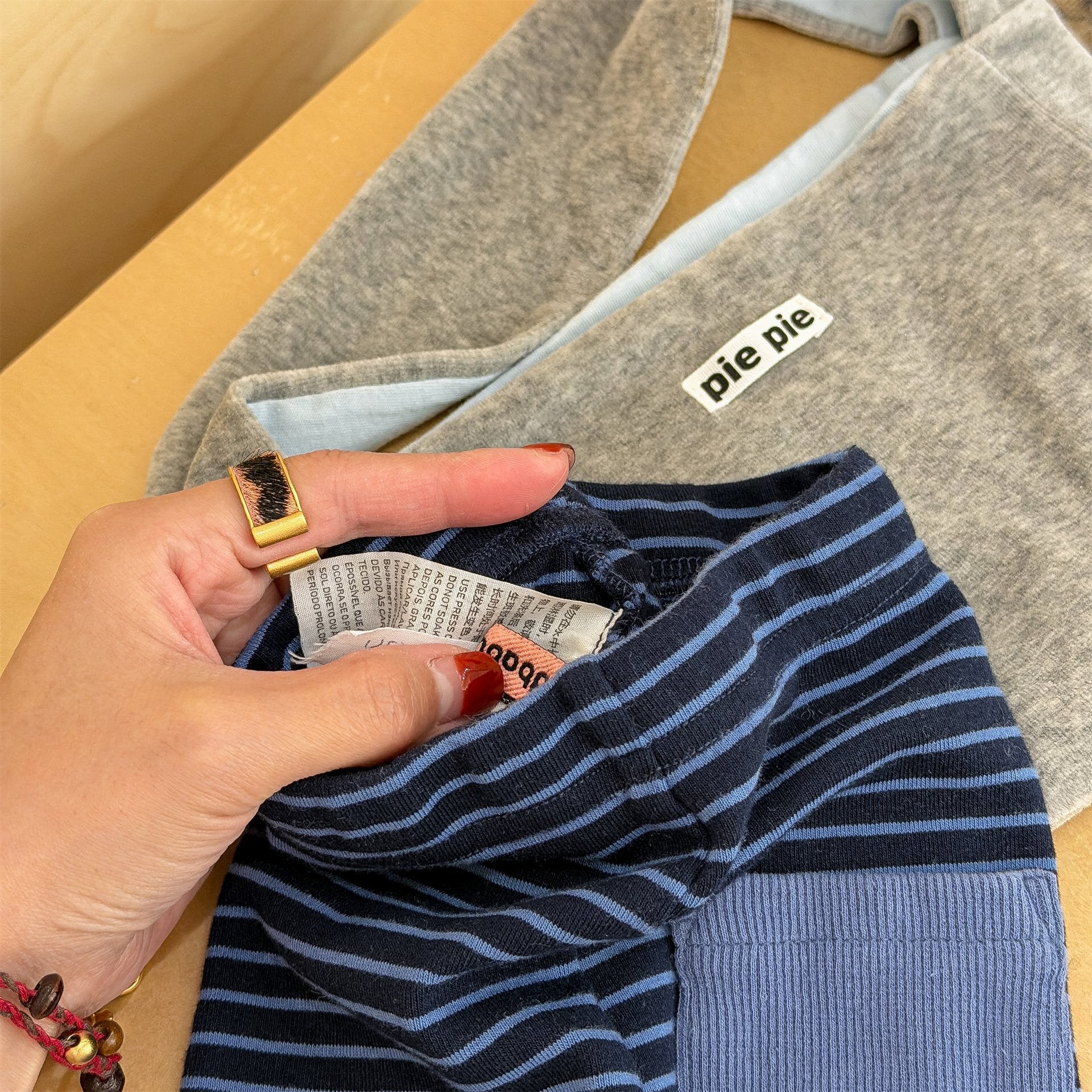 レギンスパンツ Striped Cotton Leggings ボーダー柄 レギンスパンツ【mh0012134】