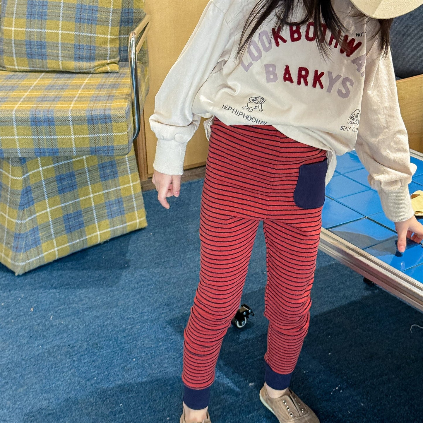 レギンスパンツ Striped Cotton Leggings ボーダー柄 レギンスパンツ【mh0012134】