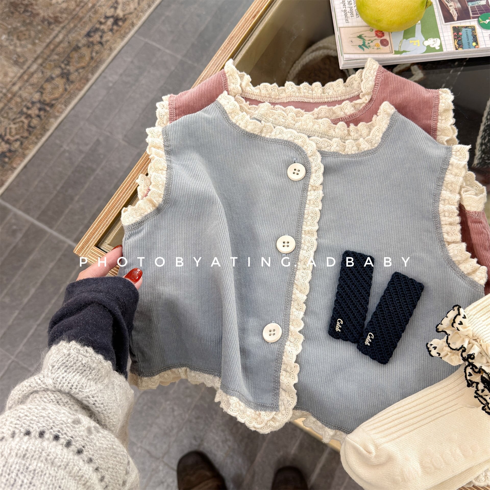 ベスト V-Neck Knitted Vest Vネック ニットベスト【mh0012129】