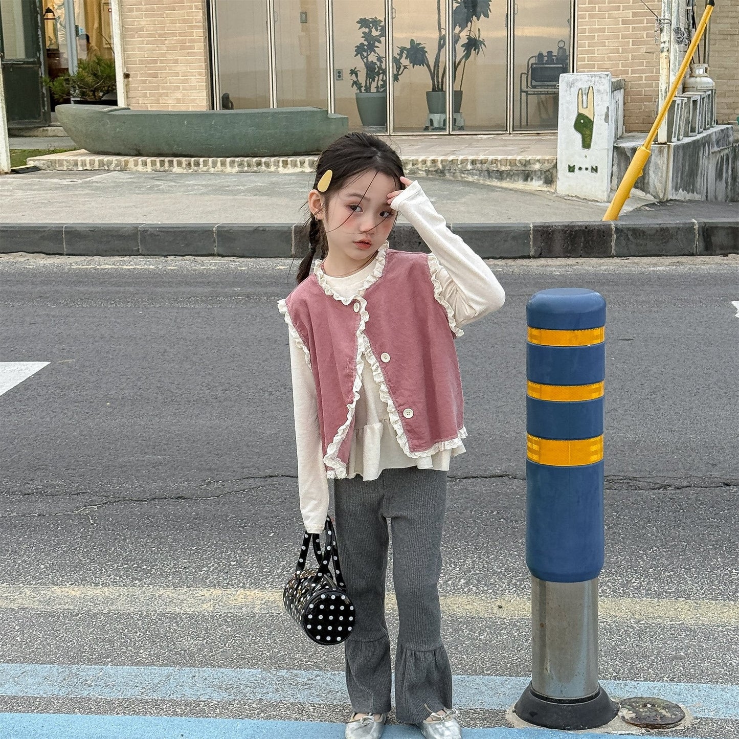 ベスト V-Neck Knitted Vest Vネック ニットベスト【mh0012129】