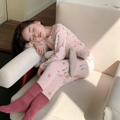 Foundation White Rabbit / 80cm (can be opened) Long Sleeve Printed Pajamas 長袖 プリント パジャマ セット【mh0012243】