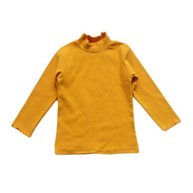 High Neck Frill Long Sleeve Top キッズ フリル ハイネック トップス【mh0012254】