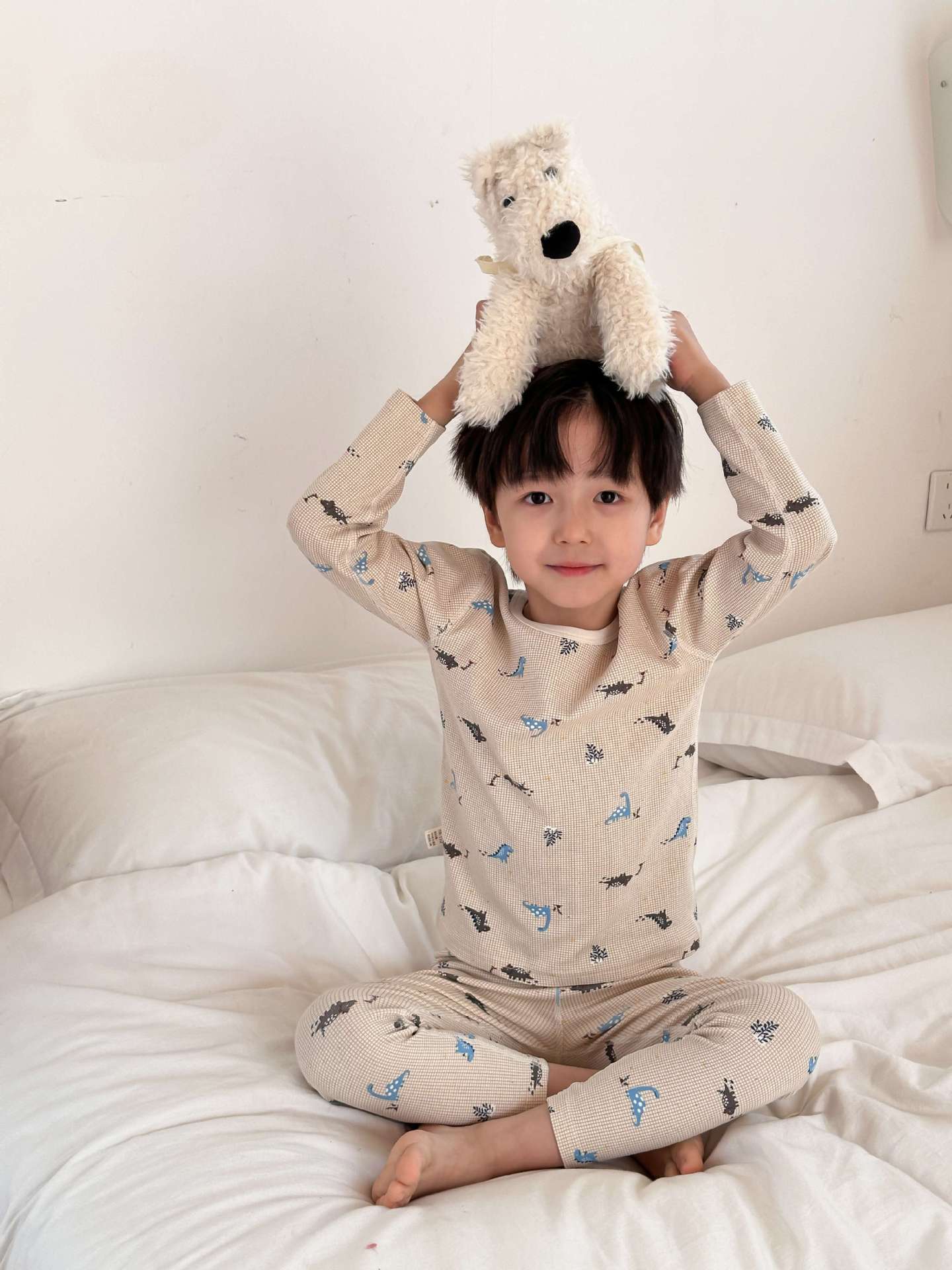 Long Sleeve Printed Pajama Set 長袖 プリント パジャマ セット【mh0012244】