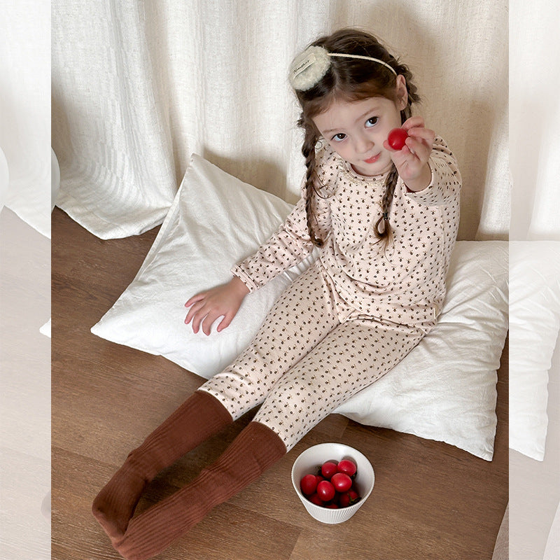 Long Sleeve Printed Pajama Set 長袖 プリント パジャマ セット【mh0012244】