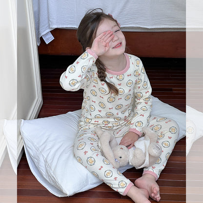 Pink bow bunny / 80cm Long Sleeve Printed Pajama Set 長袖 プリント パジャマ セット【mh0012244】