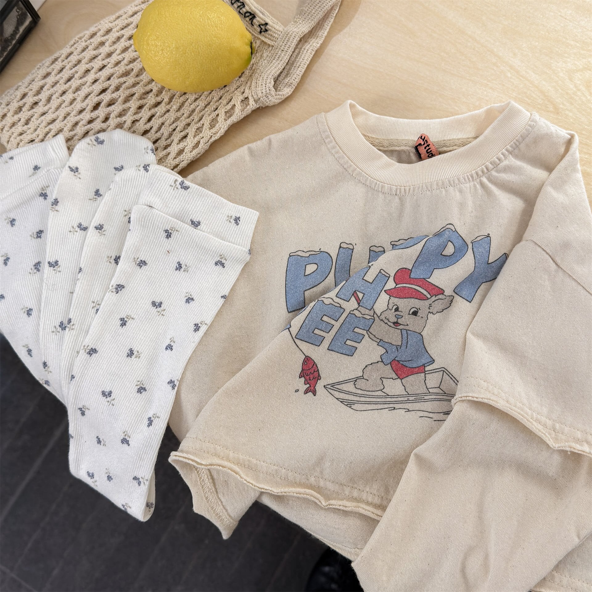 長袖Tシャツ Beige / 80cm Long-Sleeve Cotton Sweatshirt 長袖 コットン スウェットシャツ【mh0012126】