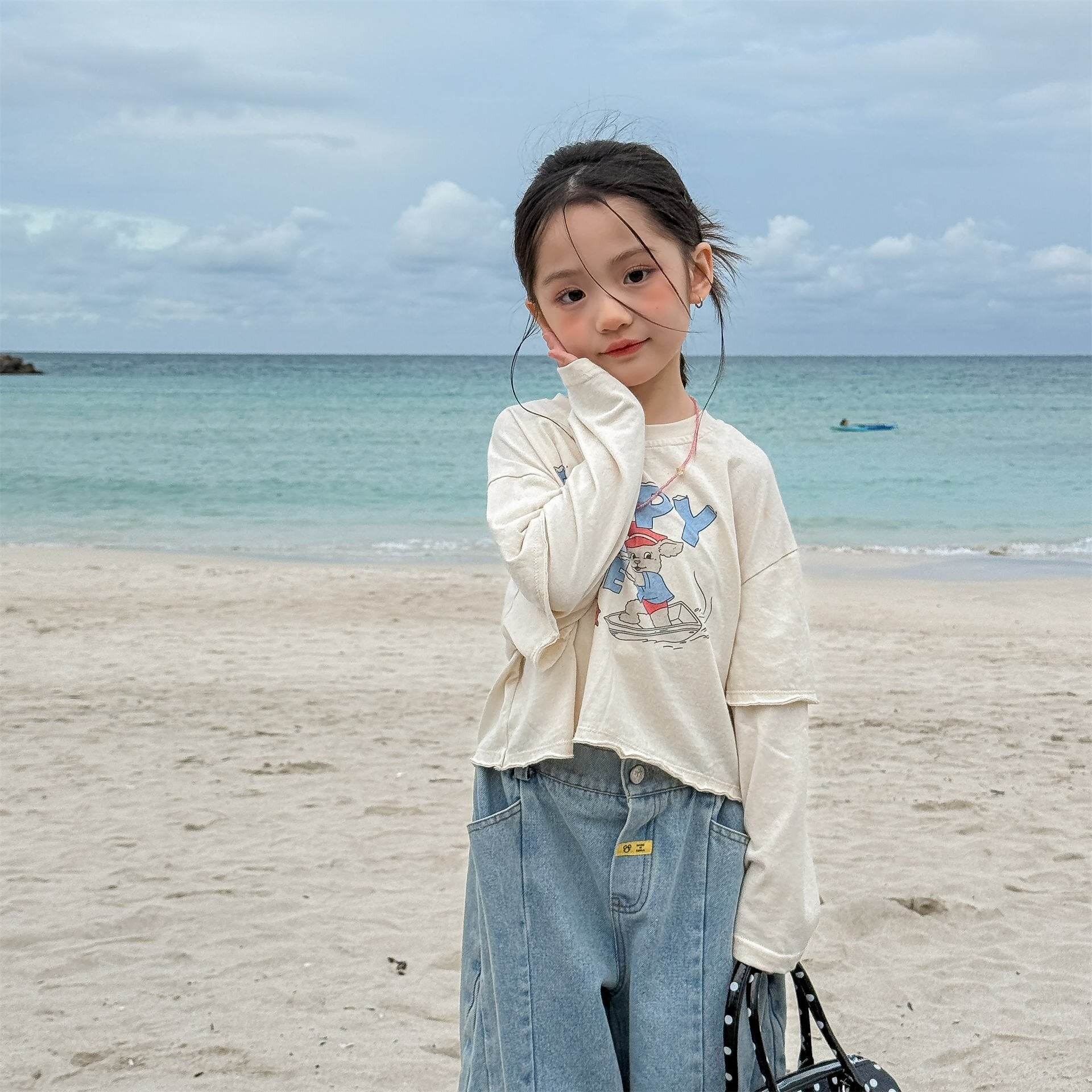 長袖Tシャツ Long-Sleeve Cotton Sweatshirt 長袖 コットン スウェットシャツ【mh0012126】