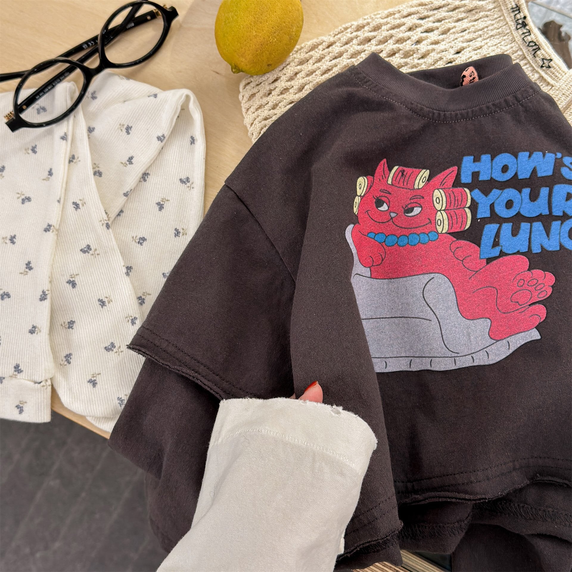 長袖Tシャツ Long-Sleeve Cotton Sweatshirt 長袖 コットン スウェットシャツ【mh0012126】