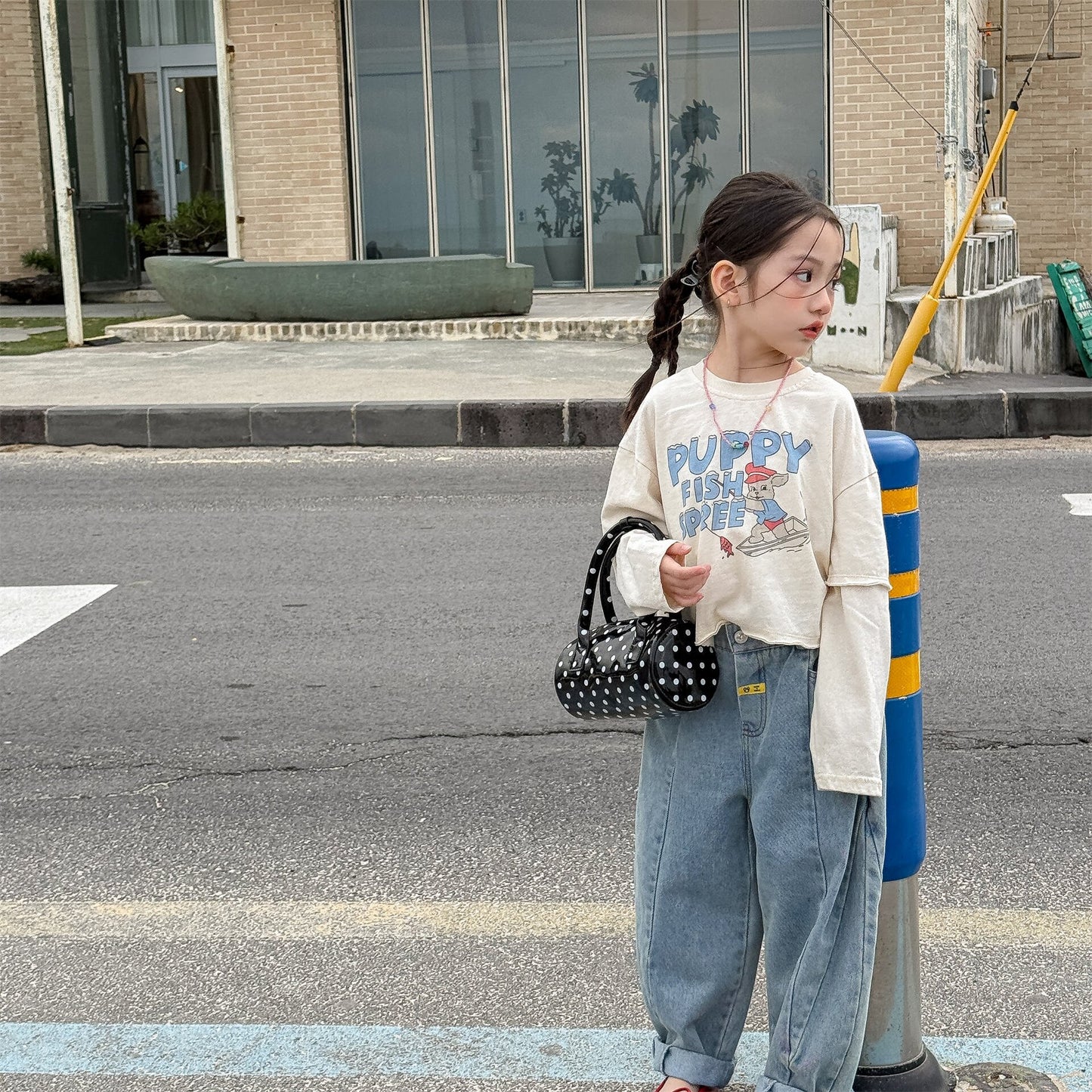 長袖Tシャツ Long-Sleeve Cotton Sweatshirt 長袖 コットン スウェットシャツ【mh0012126】