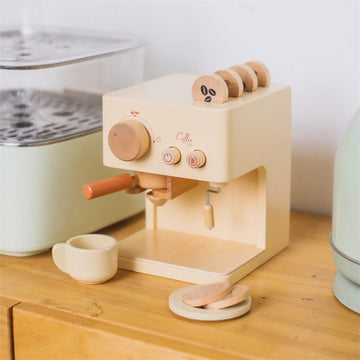 DIY Toy・知育玩具 ウッドトイ コーヒーマシン エスプレッソマシン コーヒーメーカー キッチントイ おもちゃ ごっこ遊び 木製 おままごと【mh0002626】