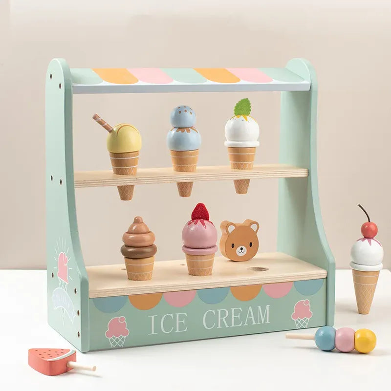 Toy (おもちゃ・木製玩具）etc. Ice Lolly ＊メーカー直送＊ ベビーキッズ ウッドトイ おままごと アイスクリーム ティーパーティ 木製玩具【mh0005910】
