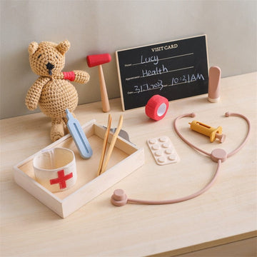 Toy (おもちゃ・木製玩具）etc. ウッドトイ おままごと お医者さんごっこ おもちゃ 木製 キッズ セット ユニセックス 男の子 女の子【mh0002804】
