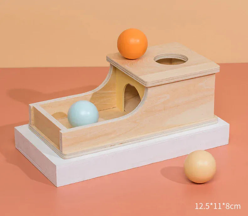 Toy (おもちゃ・木製玩具）etc. モンテッソーリ ウッドトイ 木製おもちゃ コインボール ビジーボックス ドラム カラーシェイプ認識 教育用センサリートイ 知育玩具【mh0005821】