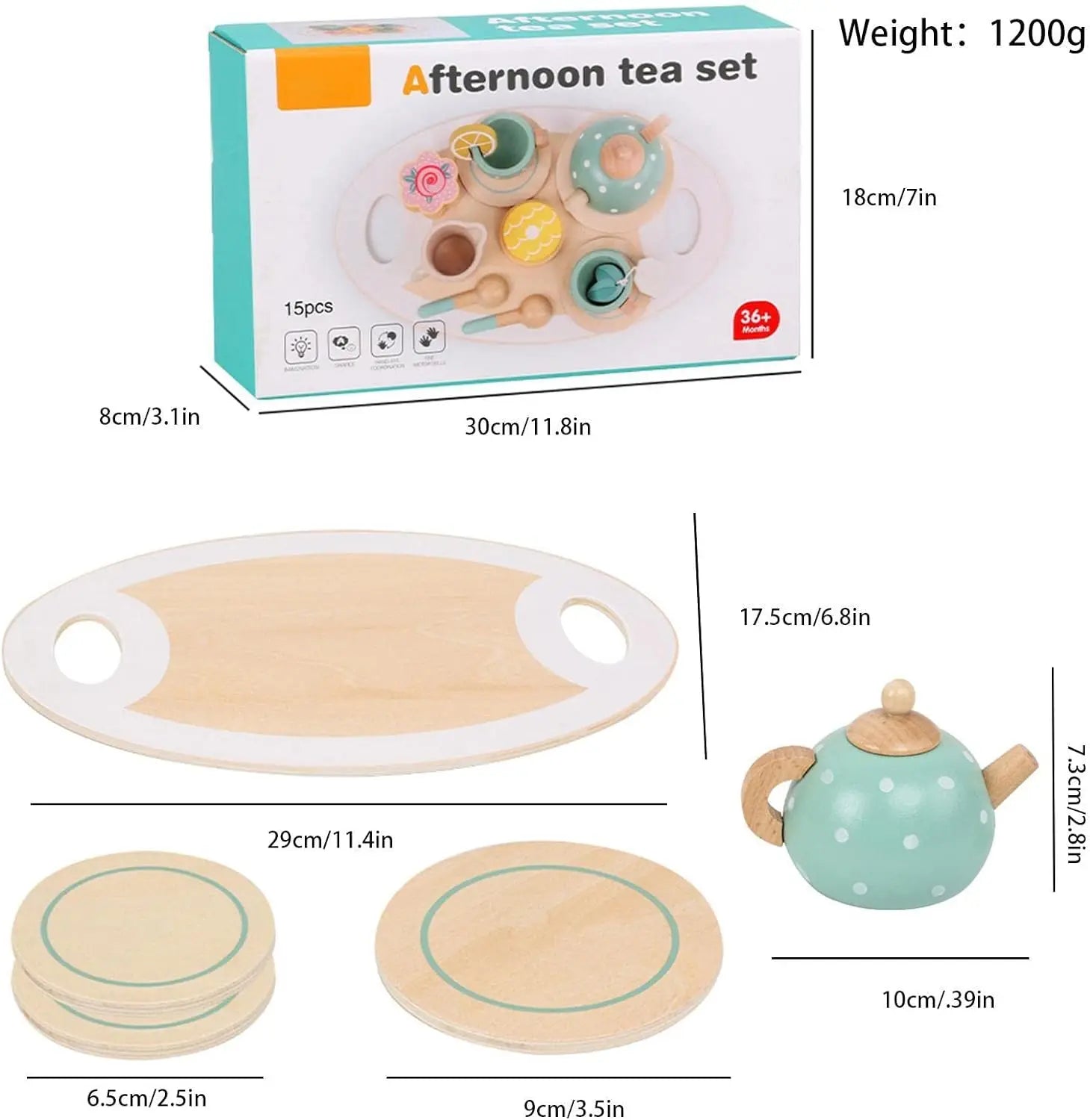 Toy (おもちゃ・木製玩具）etc. ＊メーカー直送＊ ベビーキッズ ウッドトイ おままごと アイスクリーム ティーパーティ 木製玩具【mh0005910】