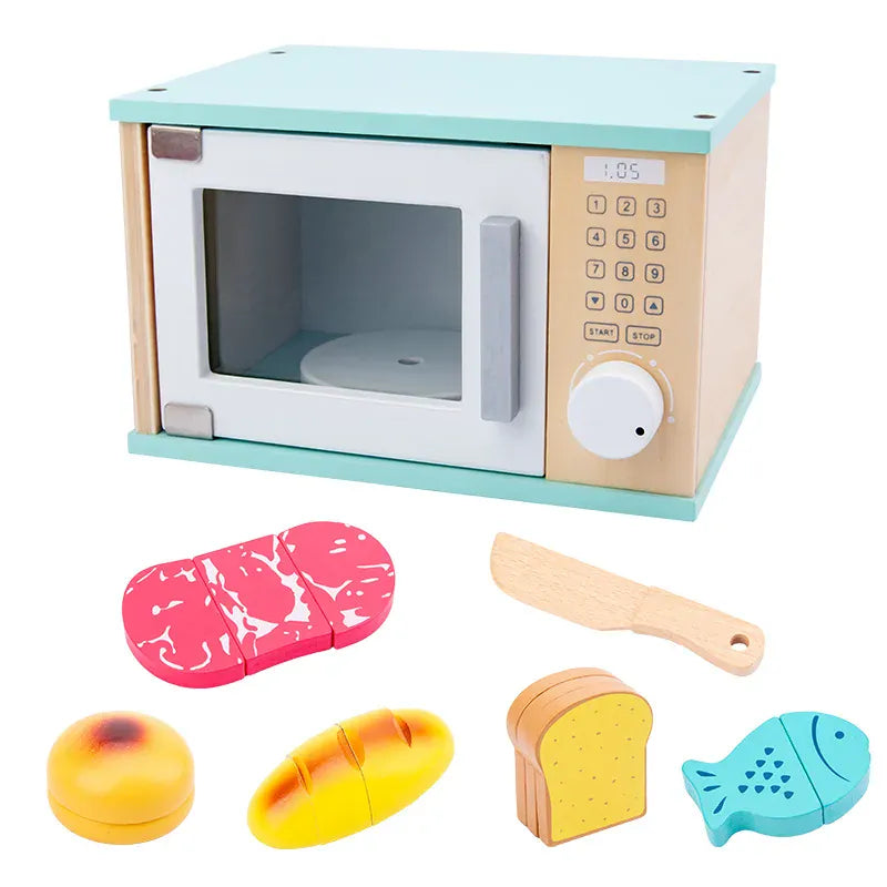 Toy (おもちゃ・木製玩具）etc. MR oven ウッドトイ 木製 おままごと トースター ブレンダー ミキサー 電子レンジ クッキング セット キッチンツール【mh0001570】