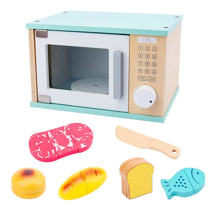Toy (おもちゃ・木製玩具）etc. MR oven ウッドトイ 木製 おままごと トースター ブレンダー ミキサー 電子レンジ クッキング セット キッチンツール【mh0001570】